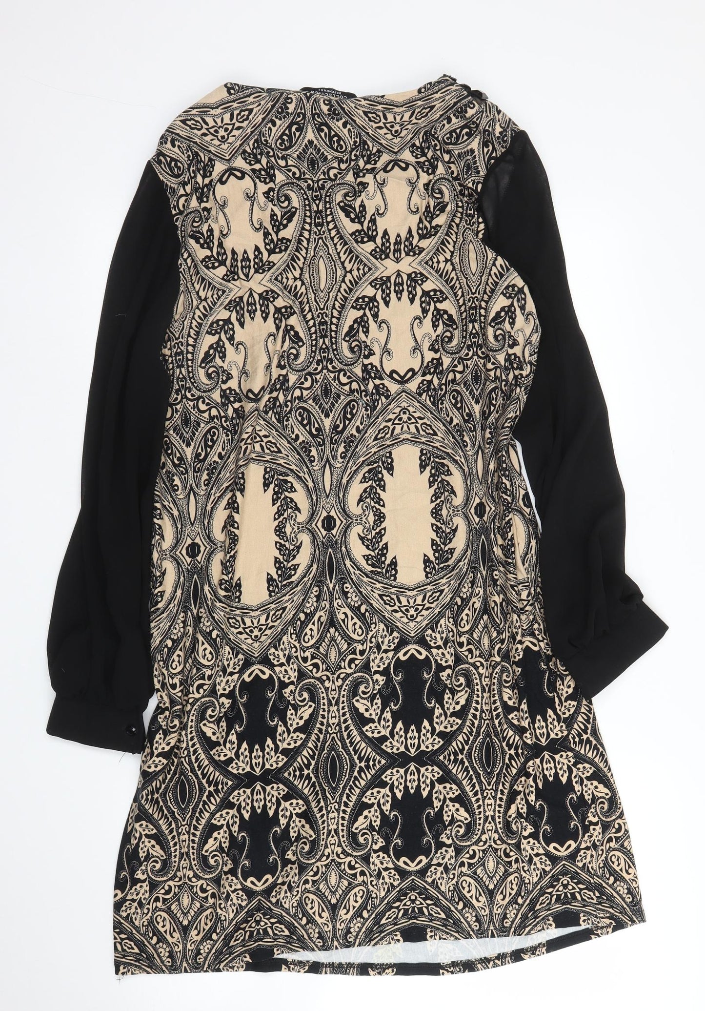 Debenhams Womens Beige Paisley  A-Line  Size 18