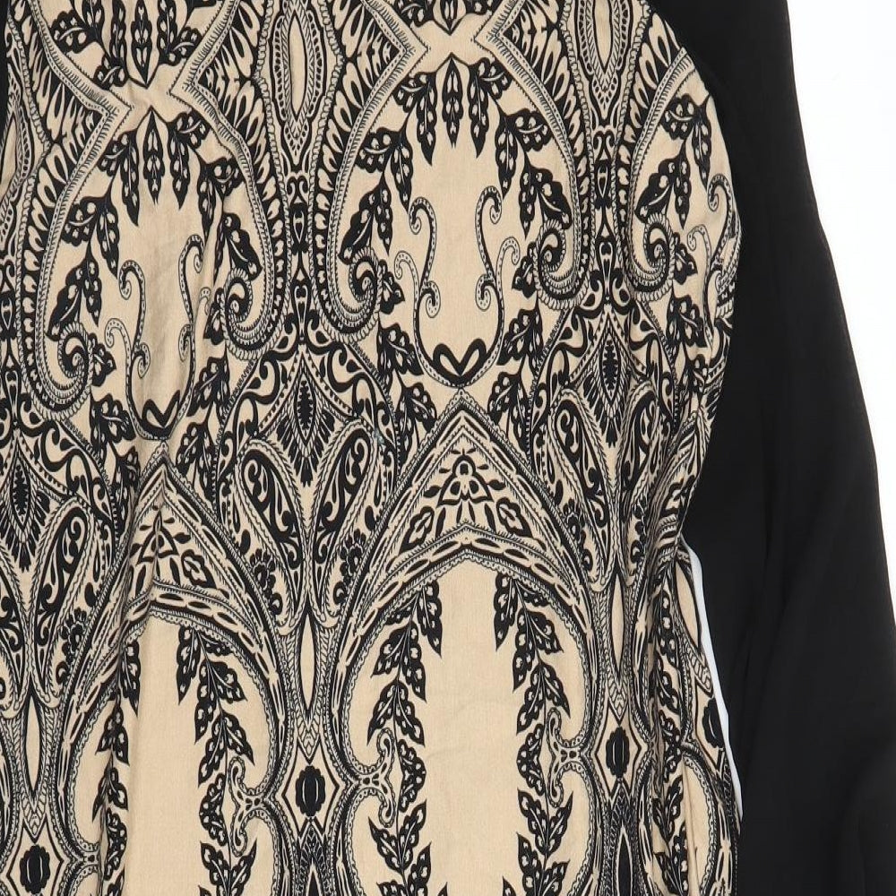 Debenhams Womens Beige Paisley  A-Line  Size 18