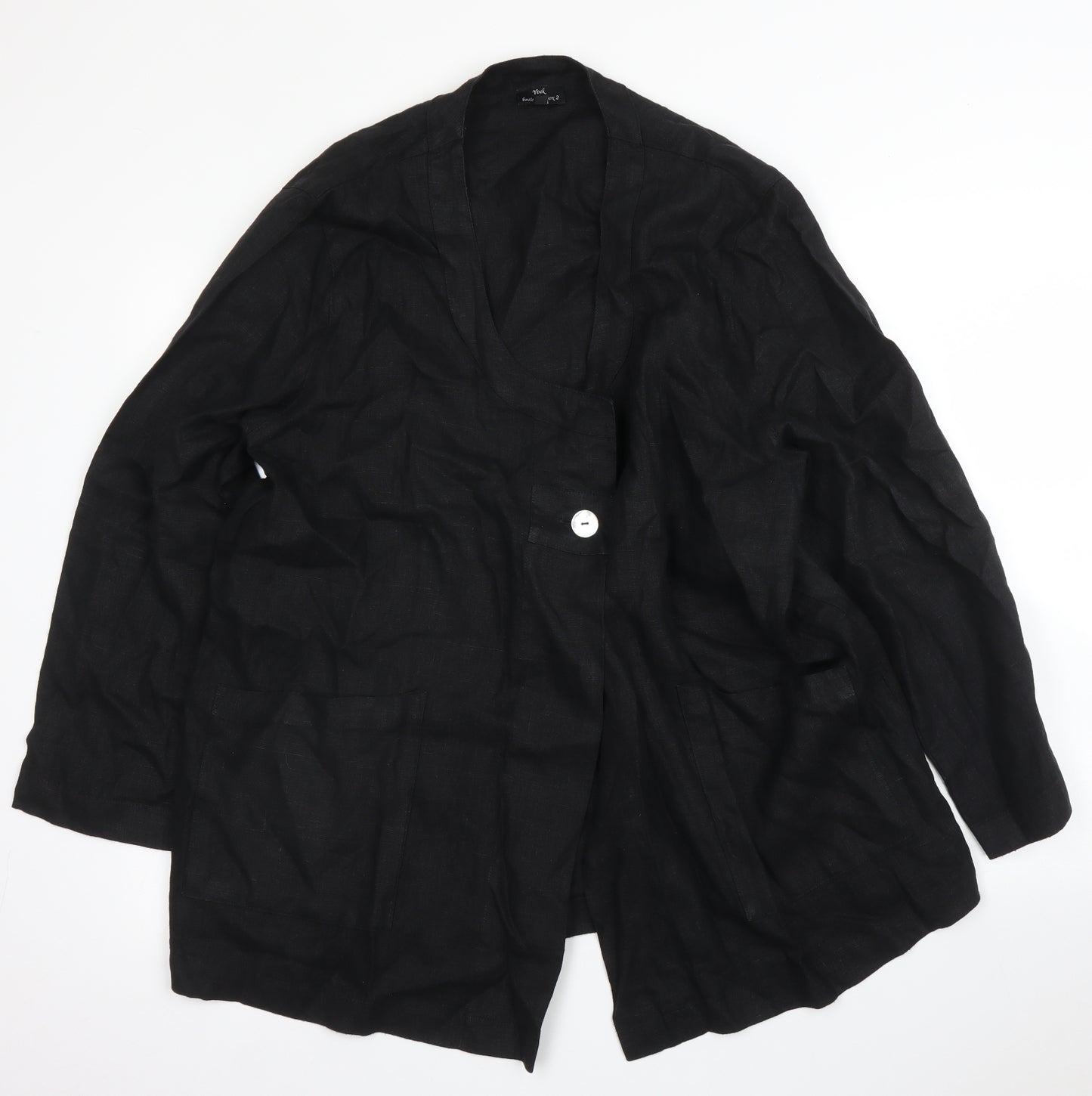 Yoek Womens Black   Jacket Blazer Size 20