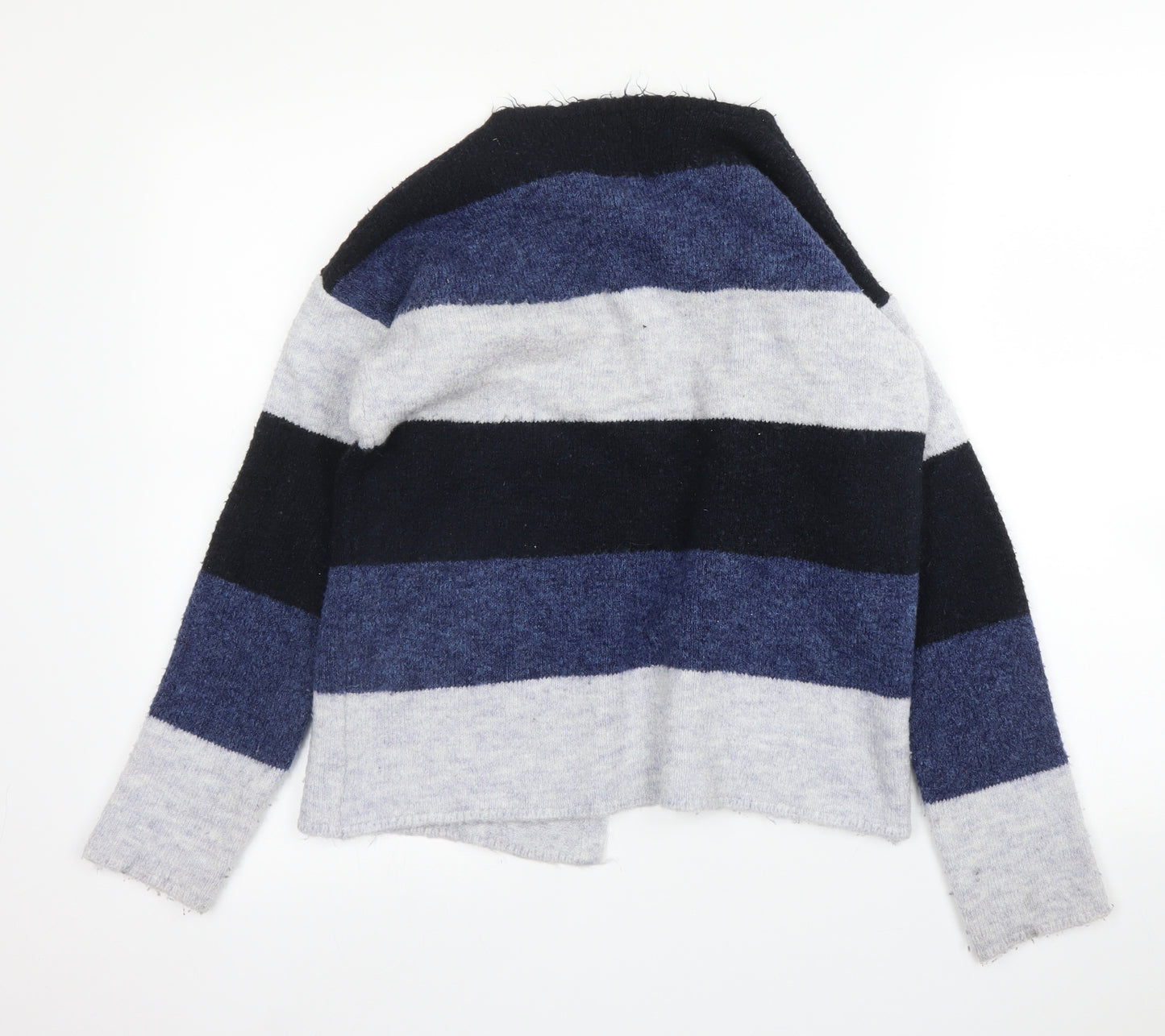 Primark Womens Blue Striped  Cardigan Jumper Size 10