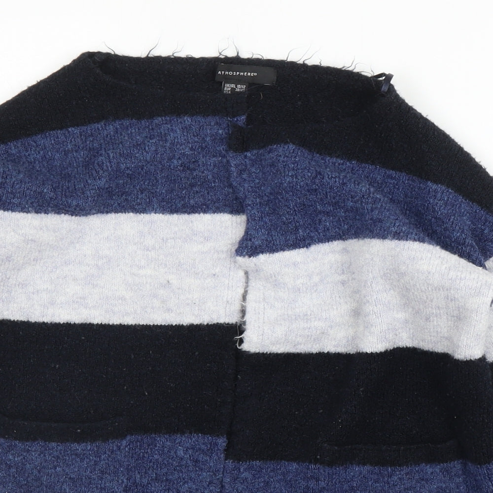 Primark Womens Blue Striped  Cardigan Jumper Size 10