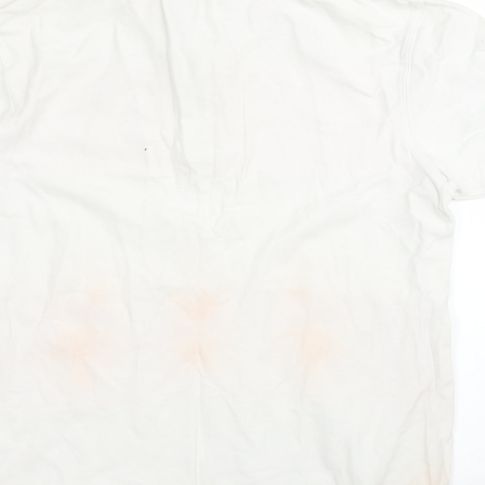 Piere Cardin Mens White Striped   Polo Size M