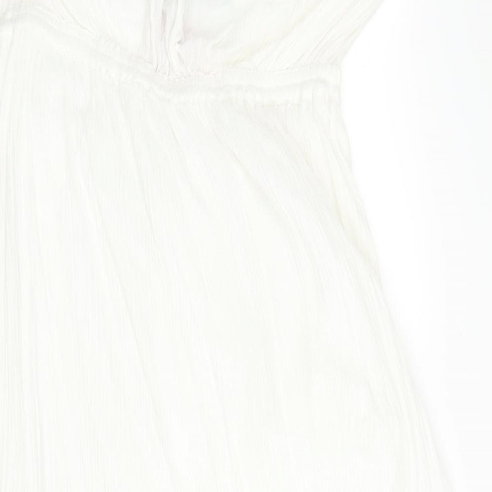 F&F Womens White Floral  A-Line  Size 16