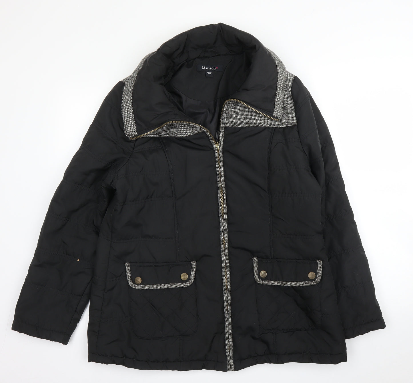 Marisota Womens Black   Puffer Jacket Coat Size 14