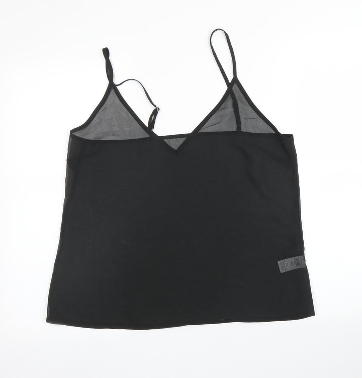 River Island Womens Black Camisole Blouse Size 12