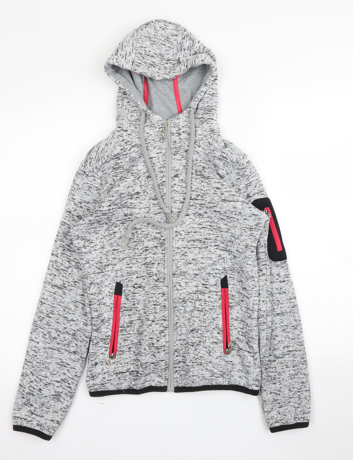 Kijen Womens Grey   Full Zip Hoodie Size S