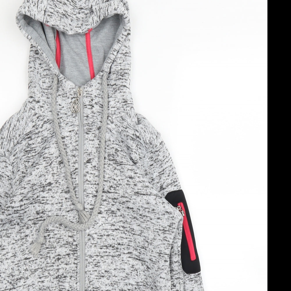 Kijen Womens Grey   Full Zip Hoodie Size S
