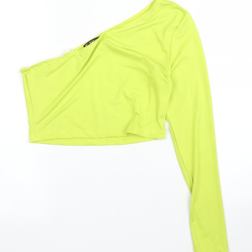 SheIn Womens Green   Cropped Blouse Size M