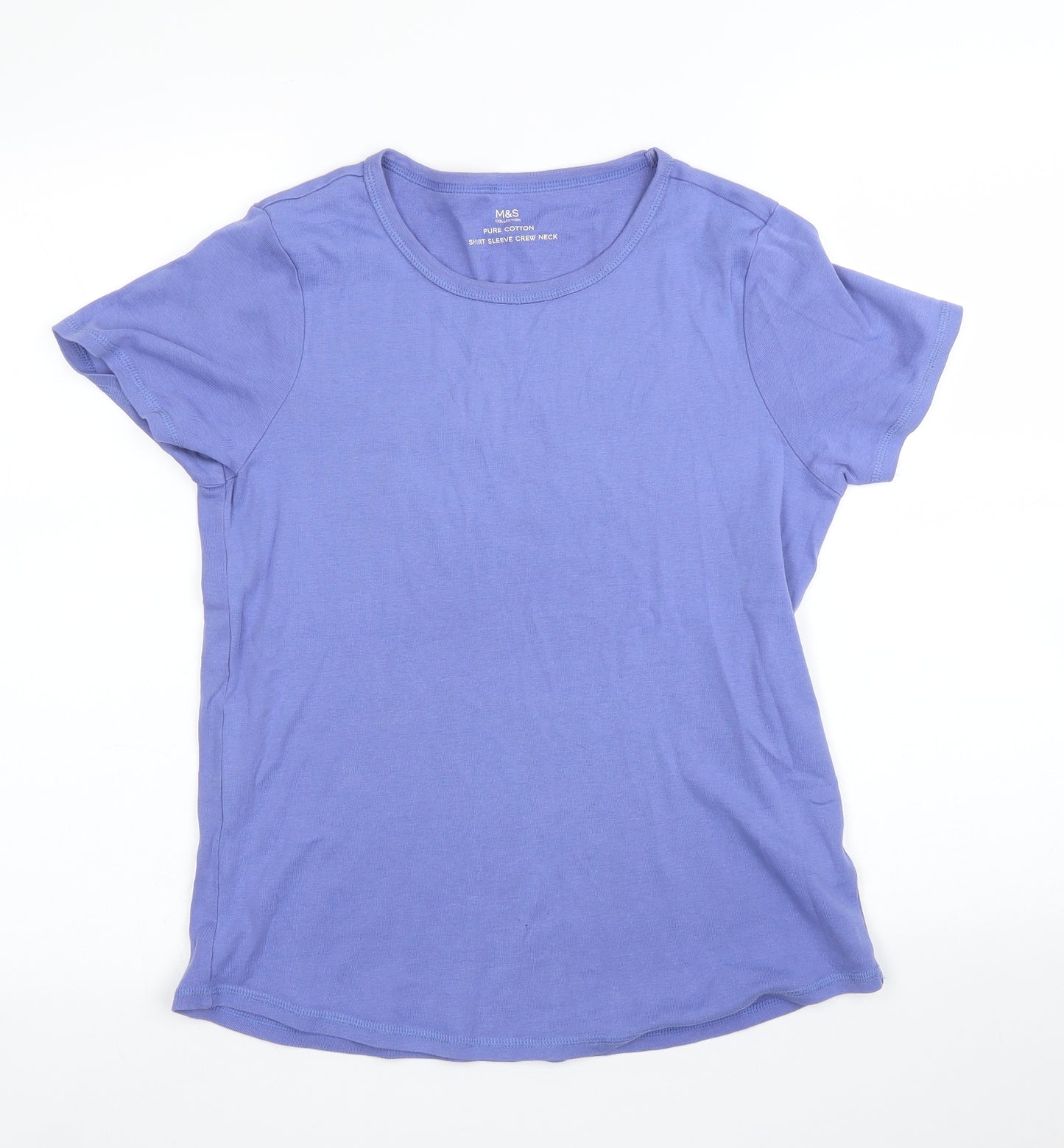 M&S Womens Blue   Basic T-Shirt Size M