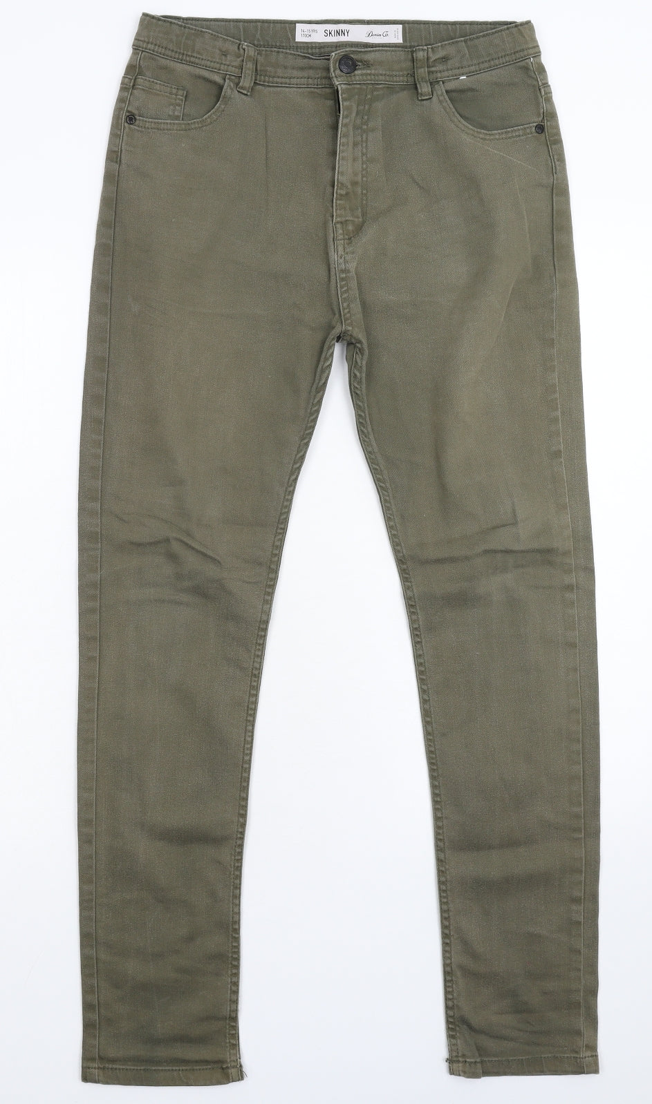 Denim & Co. Boys Grey  Denim Skinny Jeans Size 14-15 Years