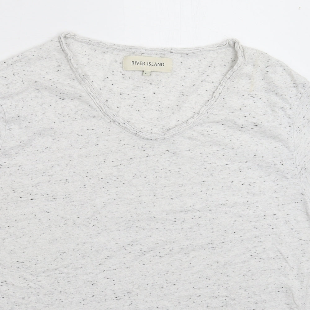 River Island Womens Grey   Basic T-Shirt Size XL