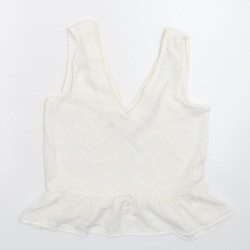 PRETTYLITTLETHING Womens White   Basic Tank Size 4