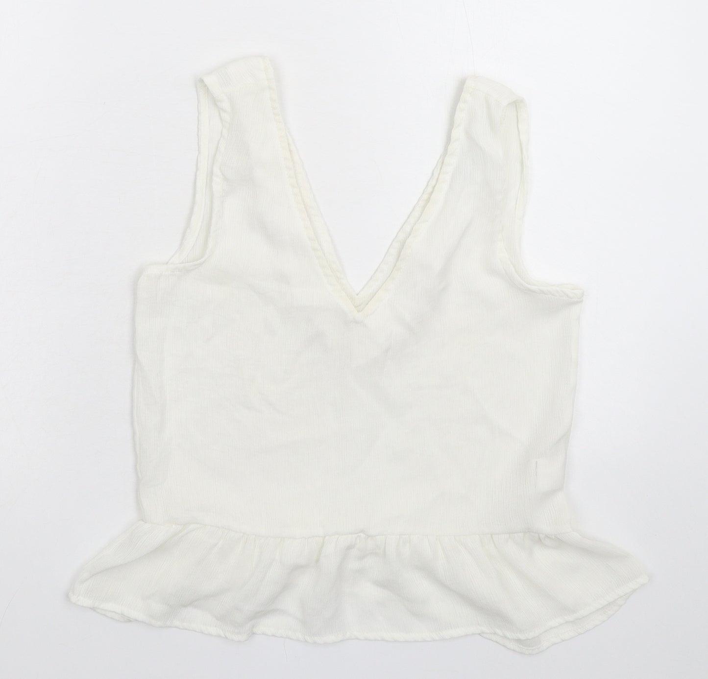 PRETTYLITTLETHING Womens White   Basic Tank Size 4