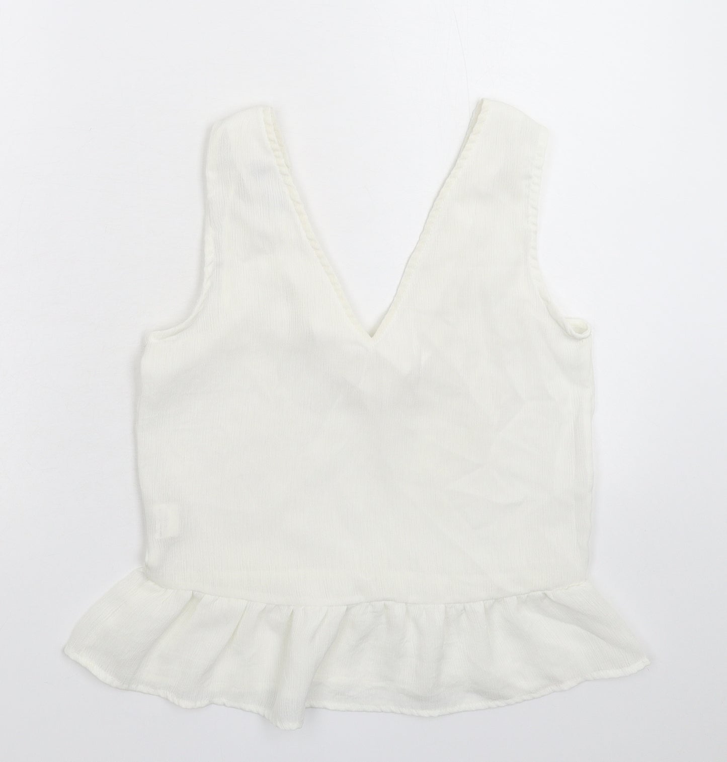 PRETTYLITTLETHING Womens White   Basic Tank Size 4