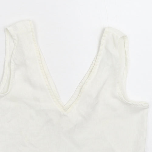 PRETTYLITTLETHING Womens White   Basic Tank Size 4