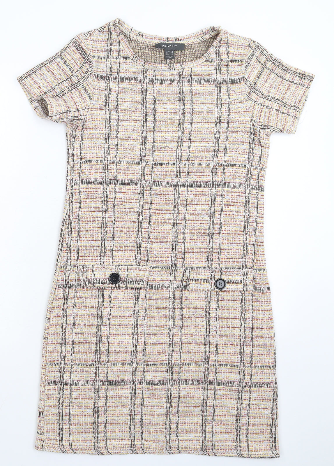 Primark Womens Multicoloured Check Knit Mini  Size 6