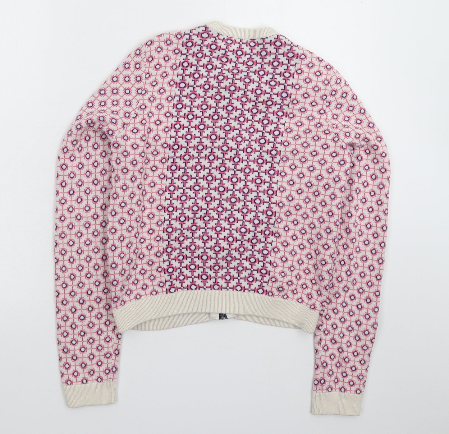 Topshop Womens Multicoloured Geometric Knit Cardigan Jumper Size 10
