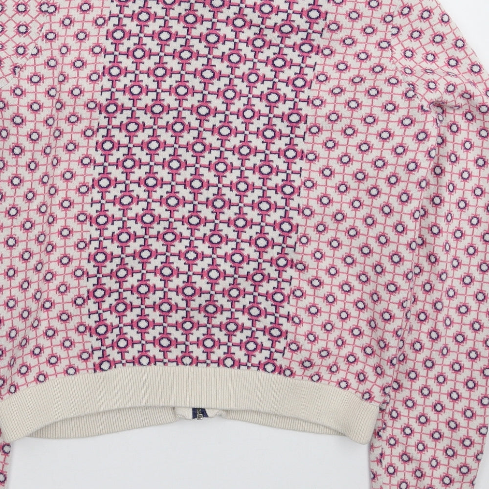 Topshop Womens Multicoloured Geometric Knit Cardigan Jumper Size 10