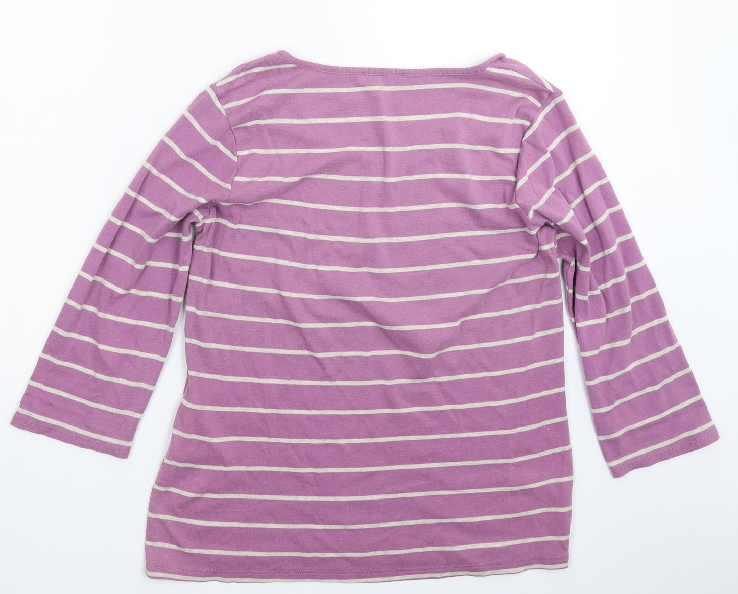 George Womens Purple Striped  Basic T-Shirt Size 16