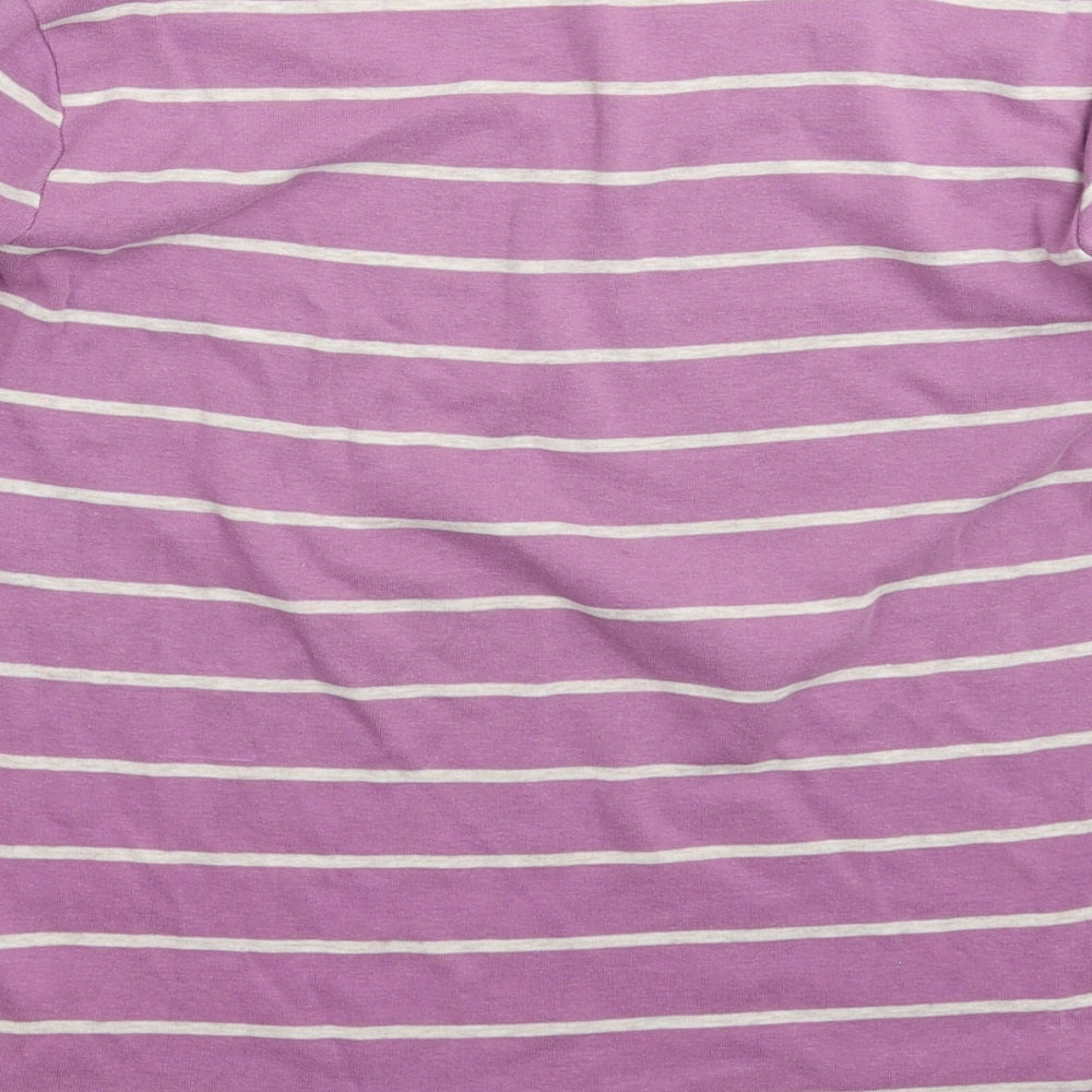 George Womens Purple Striped  Basic T-Shirt Size 16