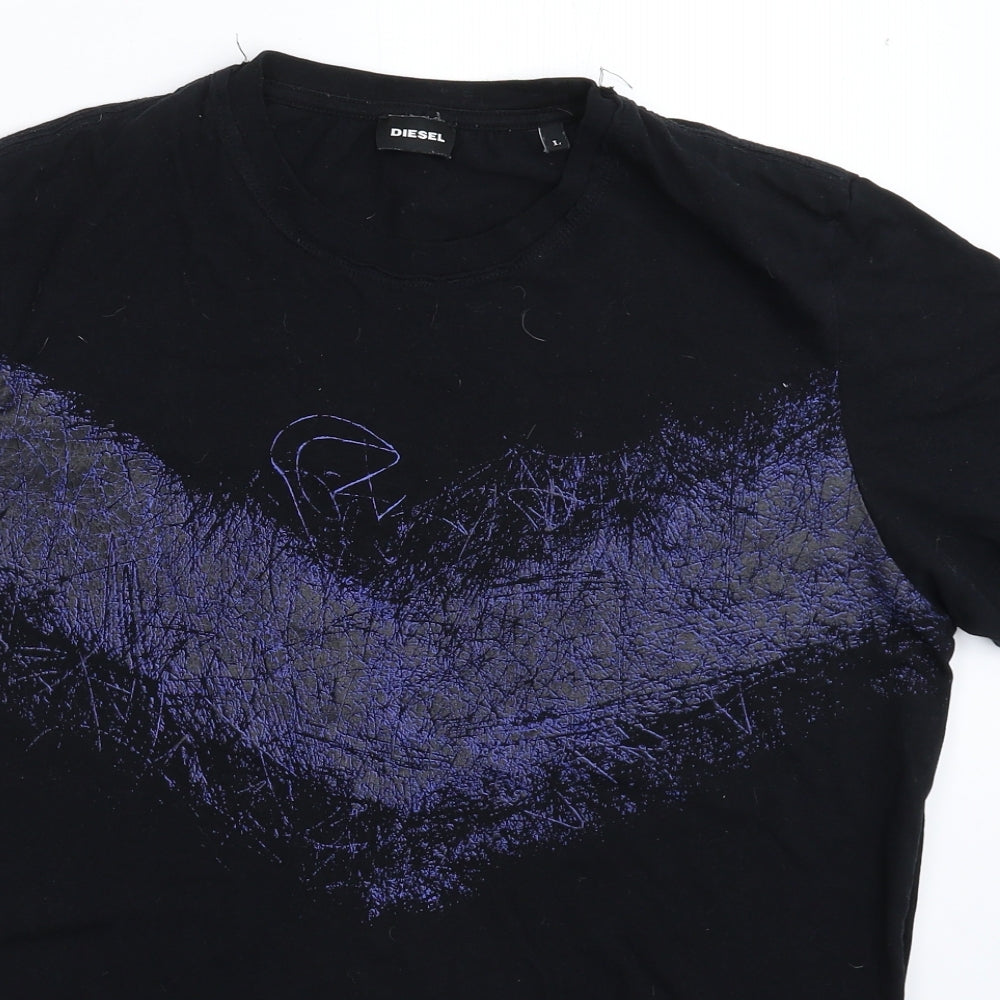 Diesel Mens Black    T-Shirt Size L