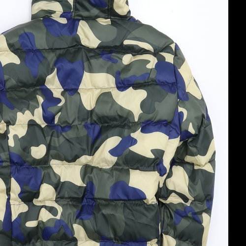 Shishi Mens Multicoloured Camouflage  Puffer Jacket Jacket Size XL