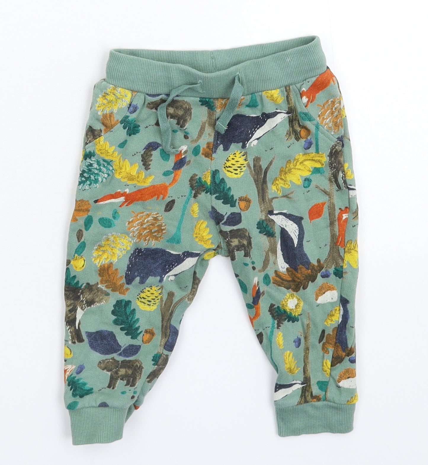 Marks and Spencer Baby Green   Jogger Trousers Size 9-12 Months