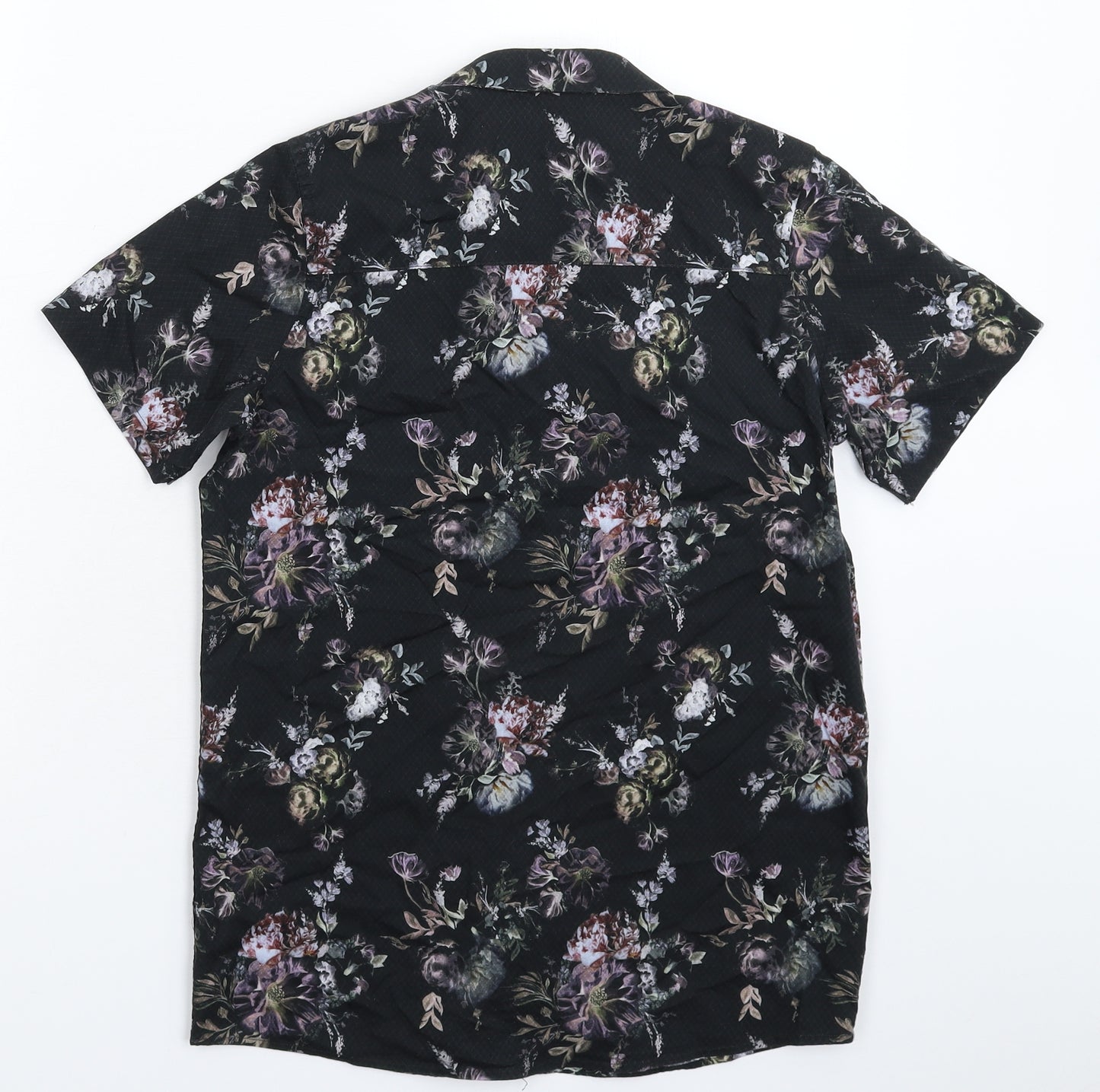 River Island Boys Black Floral  Basic Button-Up Size 11-12 Years