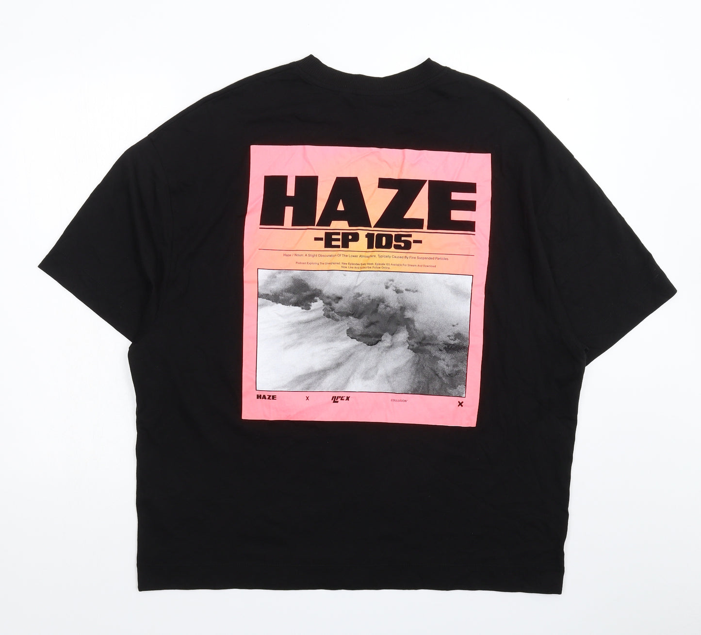 COLLUSION Mens Black    T-Shirt Size M  - Oversized