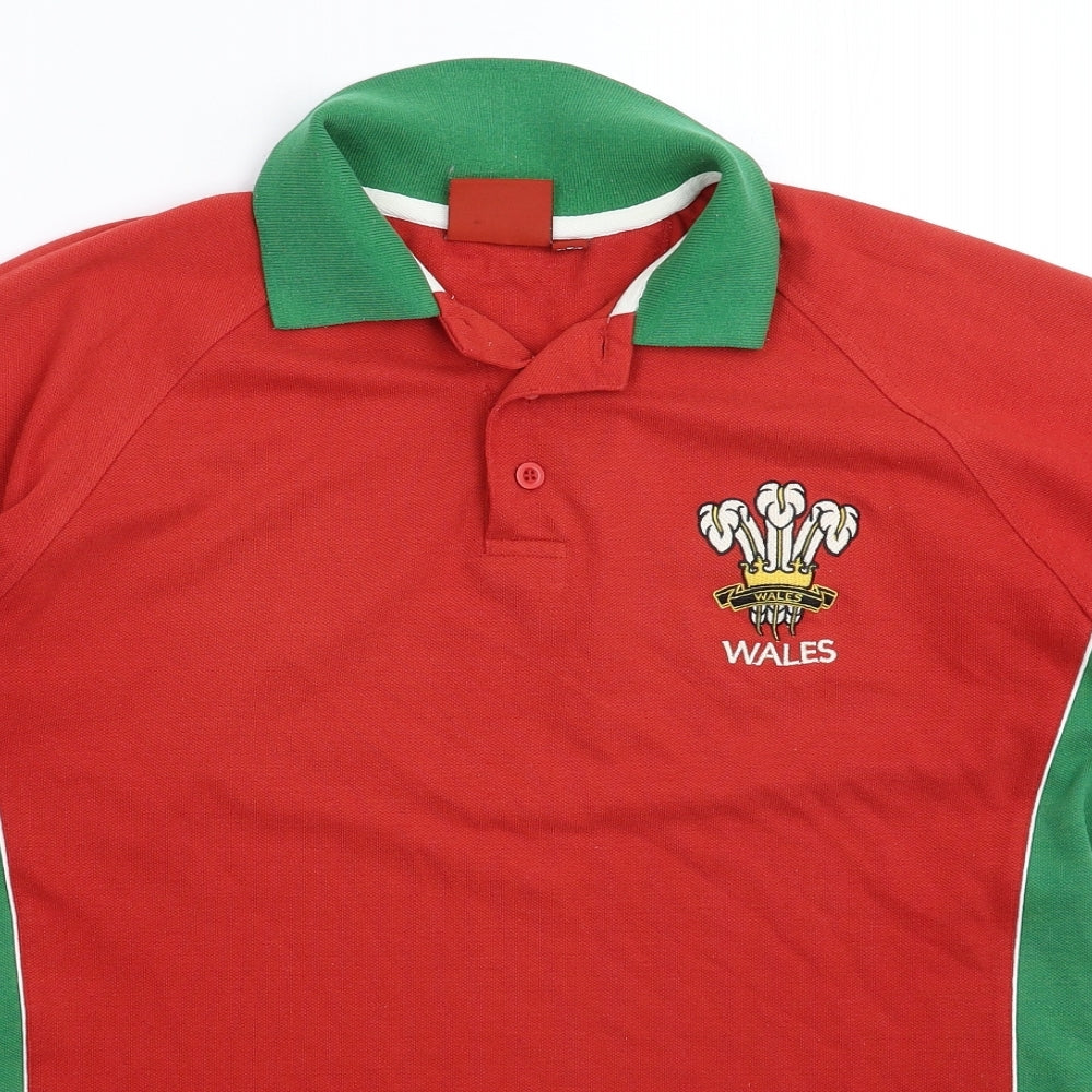 Wales Mens Red    Polo Size L