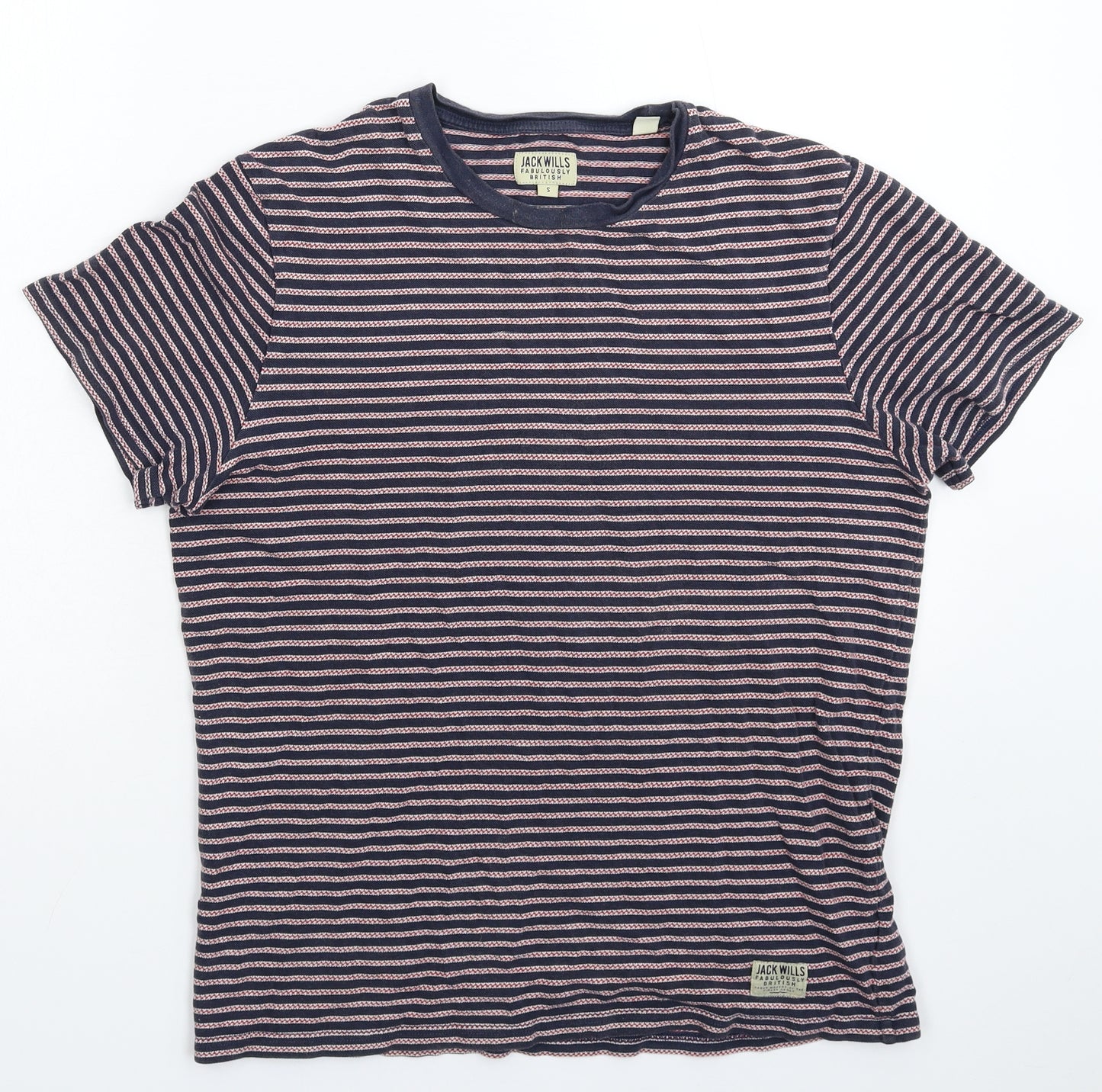 Jack Wills Mens Multicoloured Striped   T-Shirt Size S