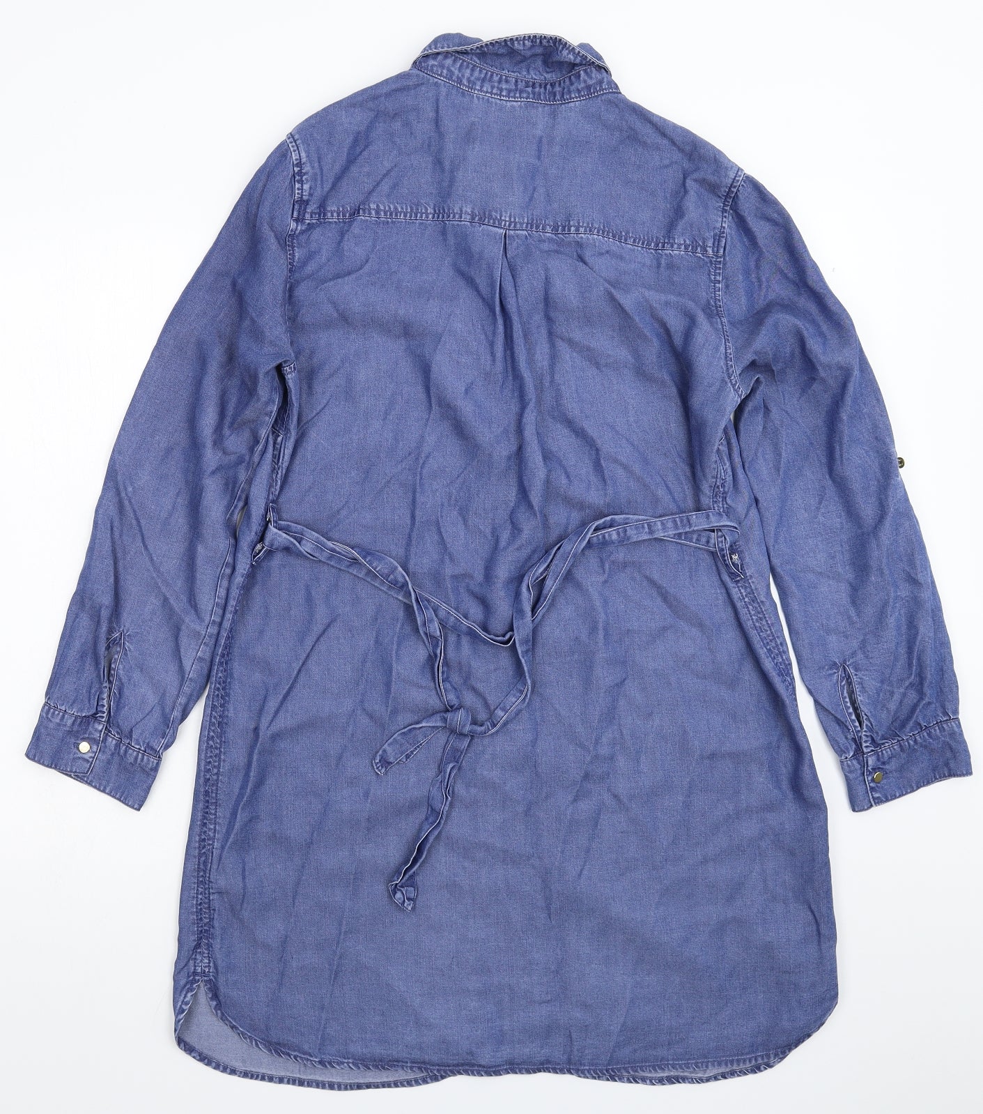 New Look Womens Blue  Denim Shirt Dress  Size 14