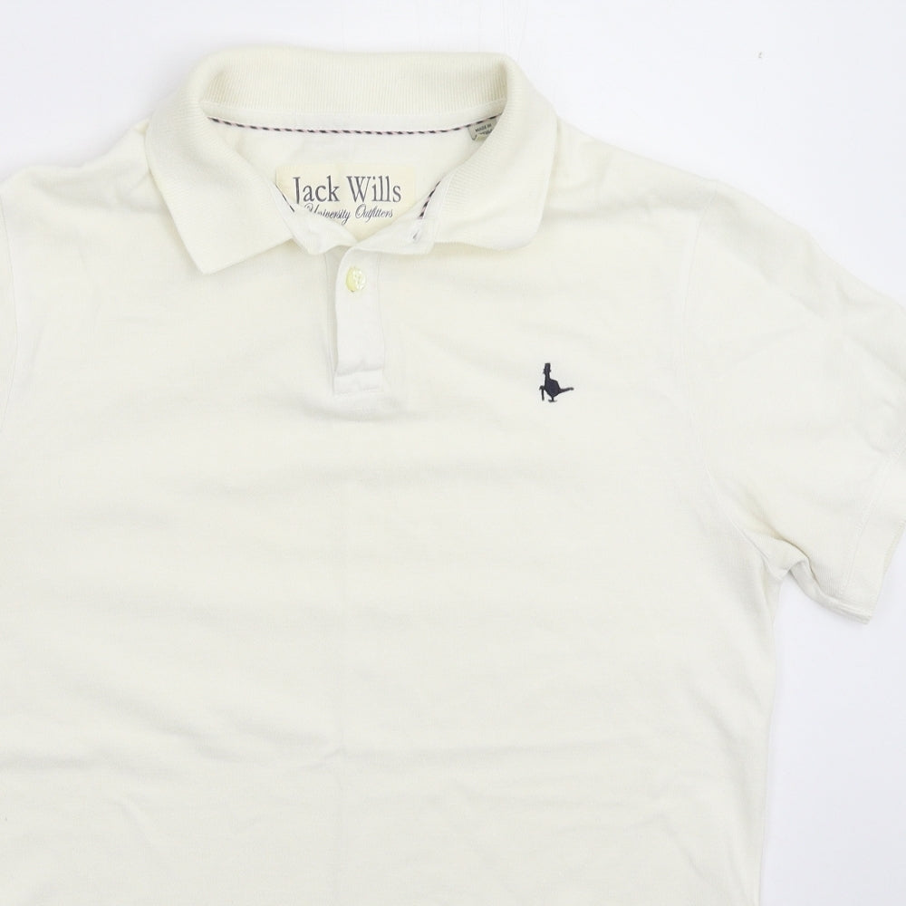 Jack Wills Mens White    Polo Size M