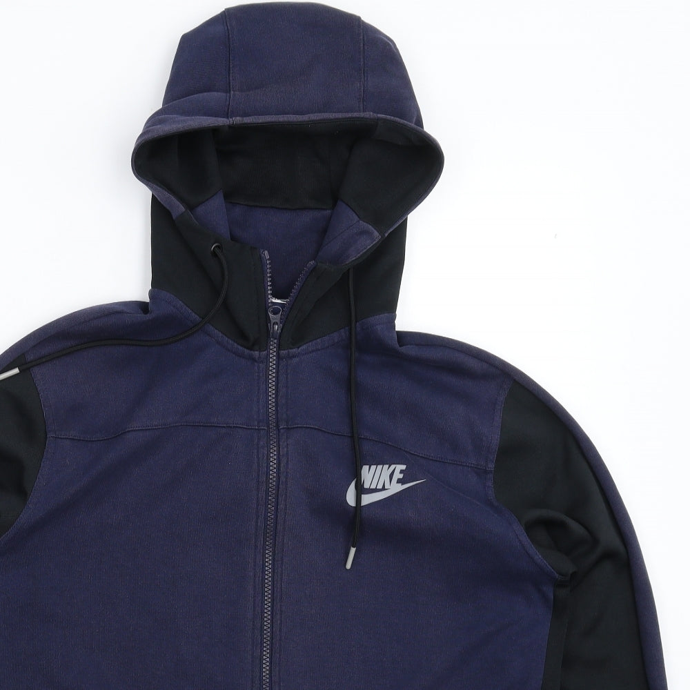 Nike Mens Blue   Full Zip Hoodie Size M