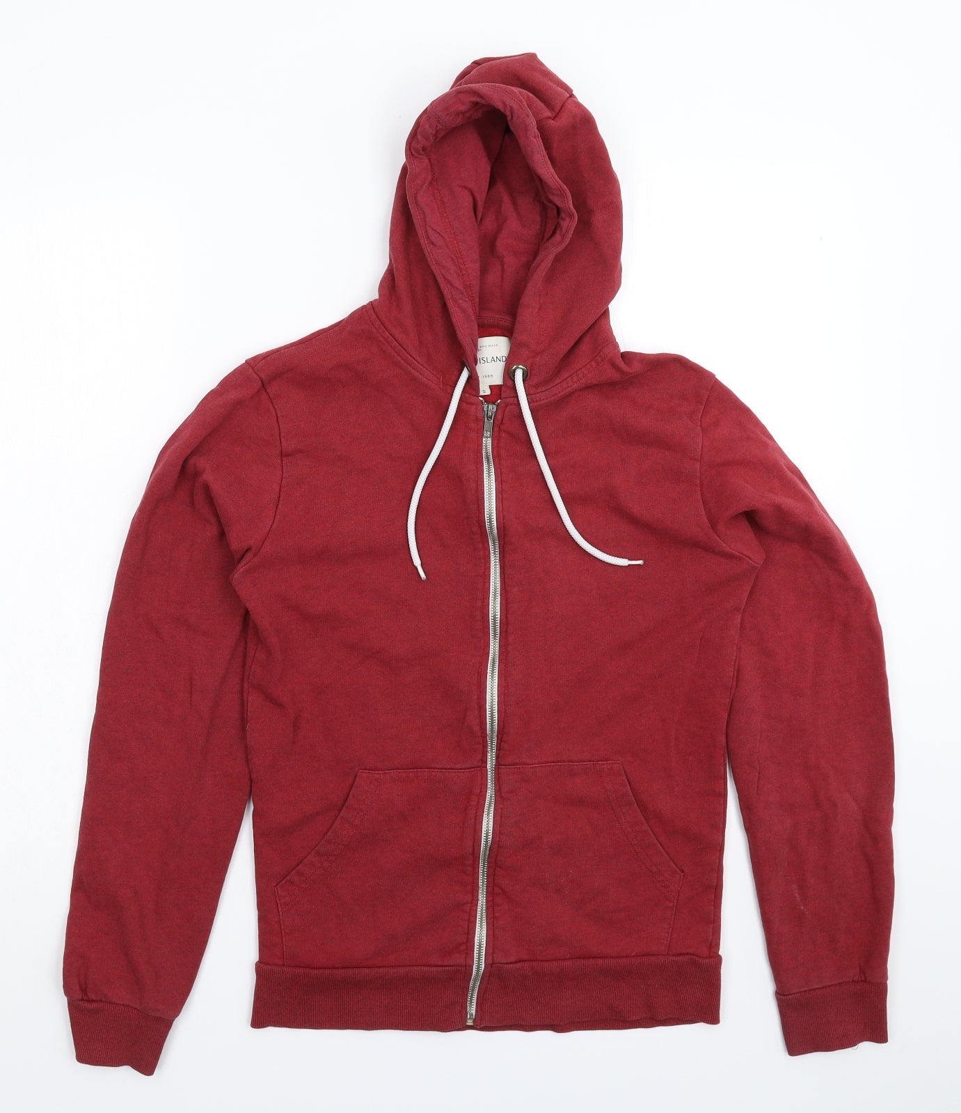 River Island Mens Red   Full Zip Hoodie Size S