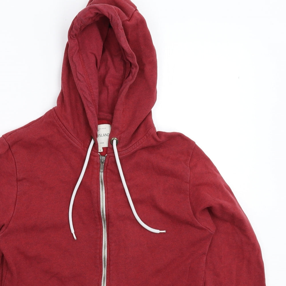 River Island Mens Red   Full Zip Hoodie Size S