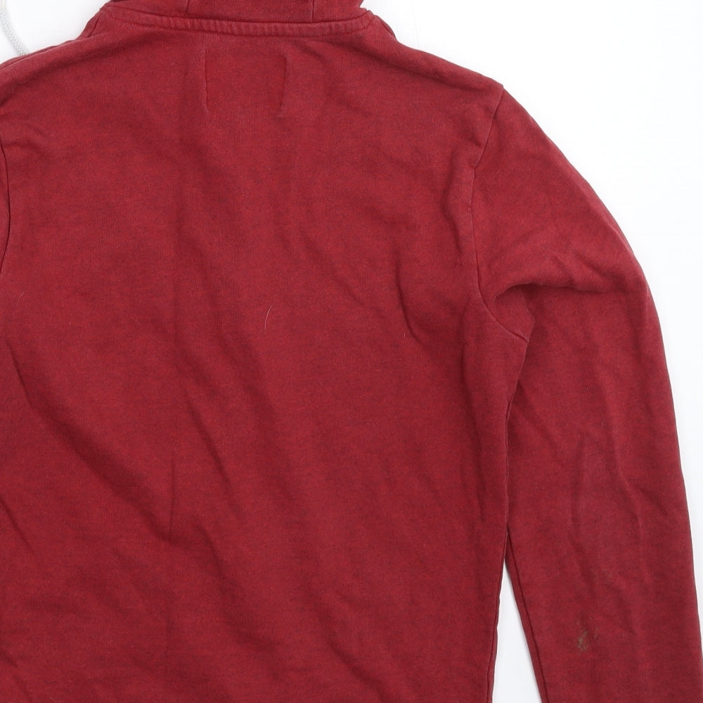 River Island Mens Red   Full Zip Hoodie Size S