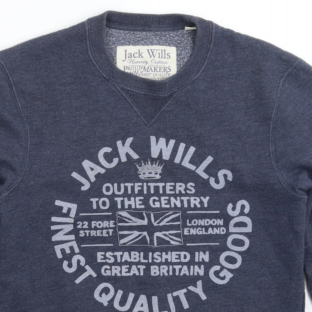 Jack Wills Mens Blue   Pullover Sweatshirt Size XS