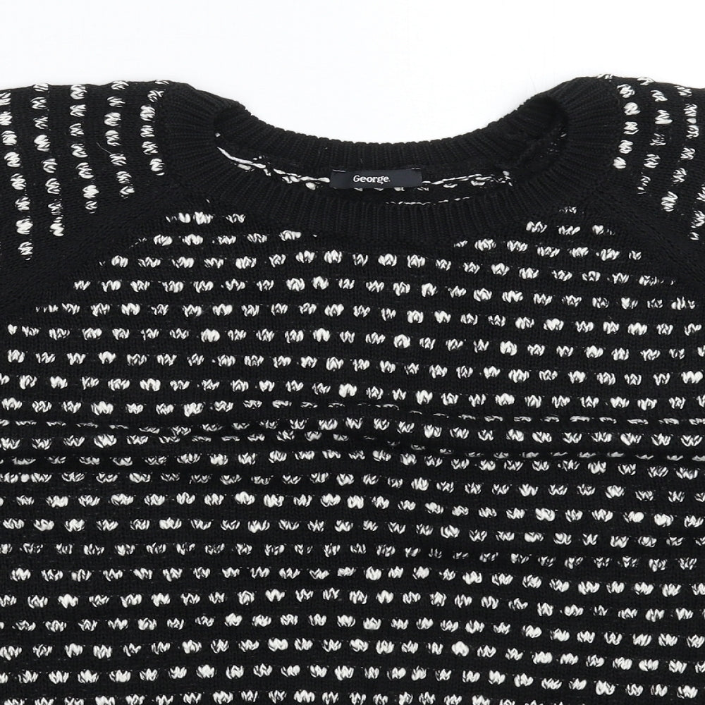 George Womens Black  Knit Pullover Jumper Size 22