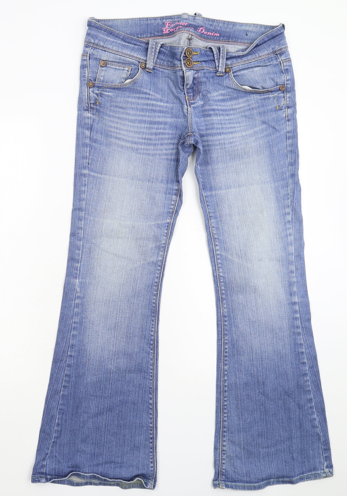 Falmer Womens Blue  Denim Bootcut Jeans Size 36 in L30 in