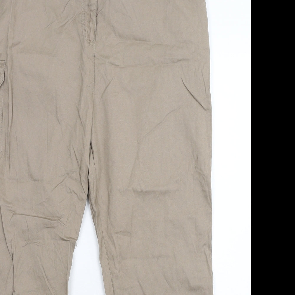 Cotton Traders Womens Grey   Cargo Trousers Size 18 L29 in