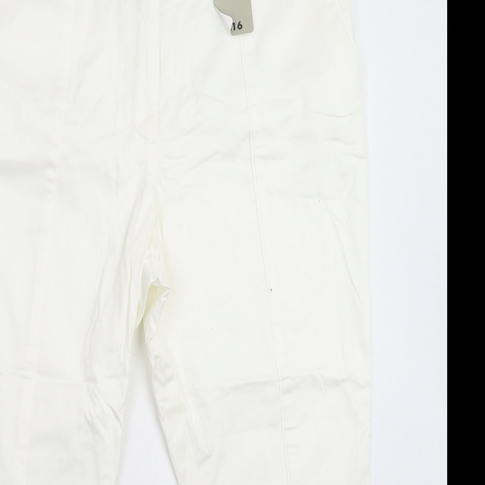 TU Womens White   Cropped Trousers Size 16 L22 in