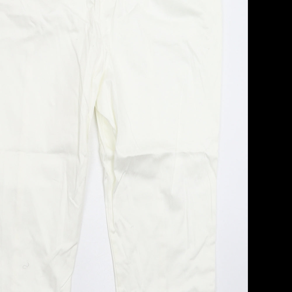 TU Womens White   Cropped Trousers Size 16 L22 in