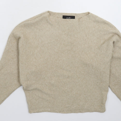 Yuki Womens Grey  Knit Pullover Jumper Size M