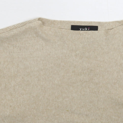 Yuki Womens Grey  Knit Pullover Jumper Size M