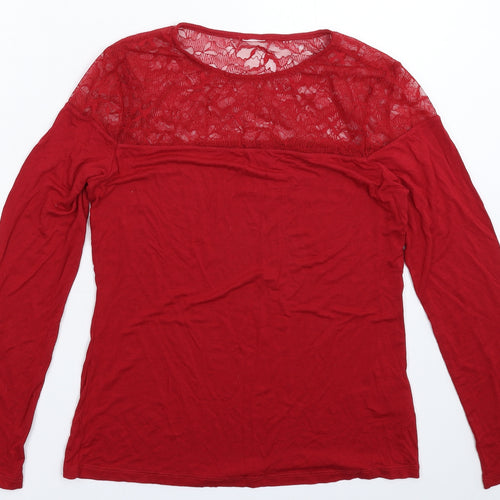 H&M Womens Red   Basic T-Shirt Size M