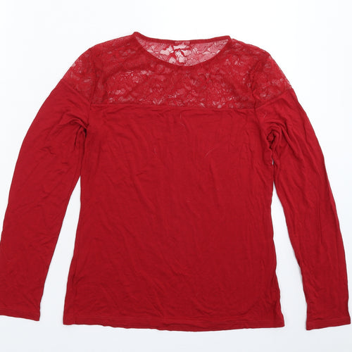 H&M Womens Red   Basic T-Shirt Size M