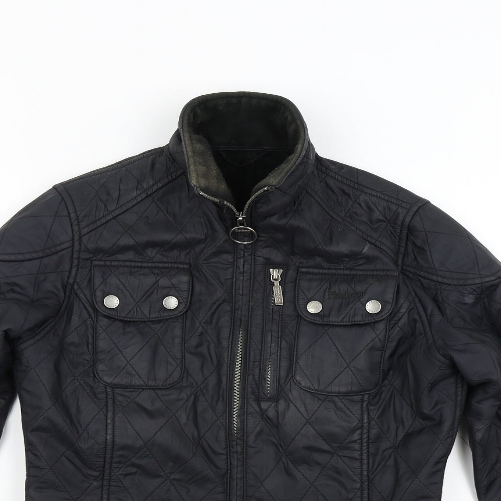Barbour Womens Black   Quilted Jacket Size 8  - Equestrian