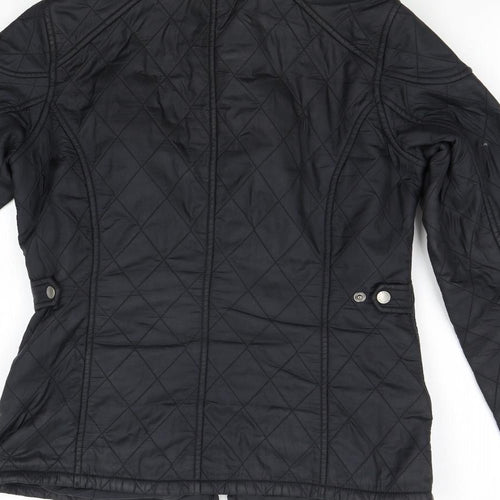 Barbour Womens Black   Quilted Jacket Size 8  - Equestrian