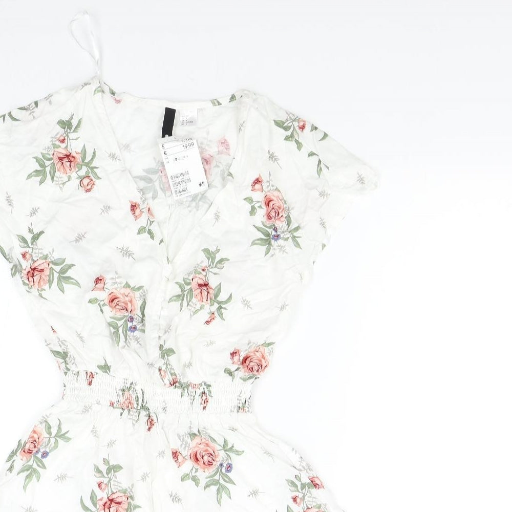 H&M Womens Multicoloured Floral  Shift  Size 8